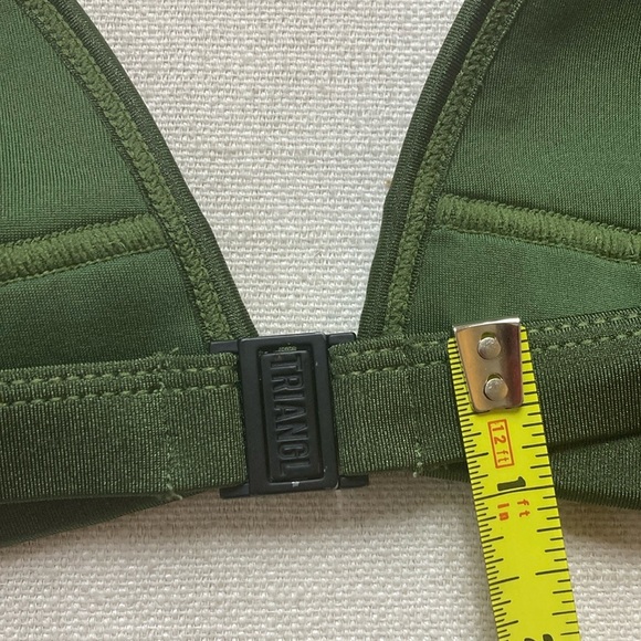 TRIANGL | Coco Crochet Neoprene Bikini Top in Green - Picture 7 of 16